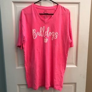 Pink Georgia bulldogs oversized tshirt size Large NWT